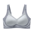 thumbnail image 3 of SUYOLL Women's Brassiere Thin Prevent Sagging Side Beauty Back Wire Free Solid Color Gather Bra Lifting Bralette, 3 of 4