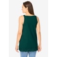 thumbnail image 2 of Woman Within Plus Size Lace-Trim V-Neck Tank, 2 of 6