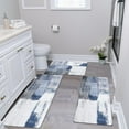 thumbnail image 6 of Kitchen Rug Sets 3 Piece with Runner Farmhouse Kitchen Rugs and Mats Non Skid Washable Cushioned Kitchen Area Rug Floor Mat Waterproof Runner Rugs for Hallway Kitchen Laundry Room, Blue, 6 of 6