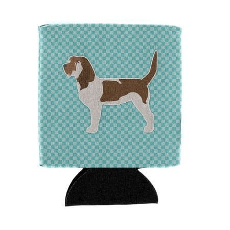 

Carolines Treasures BB3690CC Grand Basset Griffon Vendeen Checkerboard Blue Can or Bottle Hugger Can Hugger