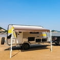 thumbnail image 2 of ALEKO Retractable RV Awning 16X8 ft Patio Camping Waterproof Vinyl Canopy Brown Fade, 2 of 14