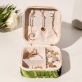 thumbnail image 6 of Crocodile Travel Portable Square Organizer Box: Earring Organizer & Jewelry Display for Girls and Women, 6 of 6