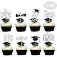 thumbnail image 2 of Graduation Cupcake Toppers 2025 Blue, Glitter Class of 2025 Cupcake Toppers Supplies, Class of 2025 Congrats Grad Cap Diploma Cupcake Picks for Graduation Party Decorations 2025 Blue and Black - 40Pcs, 2 of 10