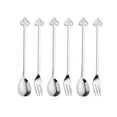thumbnail image 2 of 6 Pieces Xmas Flatware Stainless Steel Spoon Fork Multipurpose Fruit Fork Xmas Cutlery Kits for Daily Use Wedding Restaurant Crown Argent, 2 of 8