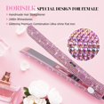 thumbnail image 3 of 480°F Alta Temperatura Plancha Para Cabello Titanio, Dorisilk Alaciadora Plancha de Cabello 2 en 1 Rizador y Alisador 1“ Salón Profesional Diamantes De Imitación Cristal Plancha De Pelo Rosa, 3 of 5