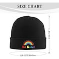 thumbnail image 3 of Be Kind LGBT Pride Rainbow Beanie Hat Men Winter Warm Hat Women Knit Stocking Hat Slouchy Skull Cap Knitted Hat Black, 3 of 8
