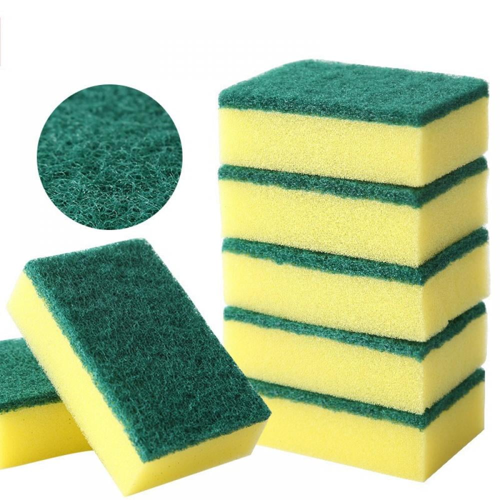Sponge Cleaning Kitchen Dish Washing Double Sided Magic Scrubber Scouring 6PCS 