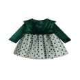 thumbnail image 1 of Bébés Filles Automne A-line Robes Manches Longues O Cou Point Imprimé Tulle Robes Patchwork, 1 of 9