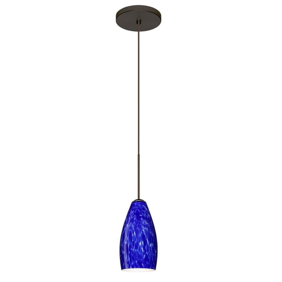 Besa Lighting - Karli-One Light Cord Pendant with Flat Canopy-4 Inches Wide by