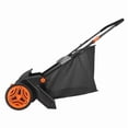 thumbnail image 3 of Unbranded 21-Inch 3.5 Cubic Foot Push Lawn Sweeper with Mesh Hopper Bag, 2 Brushes, Heavy-Duty Steel Frame, 3 of 8