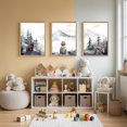 thumbnail image 4 of Hieng Woodland Animals Wall Hieng Set of 3, Baby Boy Wild Forest Animals Wall Decor, Deer Bear Fox Canvas Painting, Neutral Aesthetic Pictures for Kids Room Benroom Nursery Wood Framed, 4 of 6