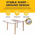 thumbnail image 4 of Easter Bunny Roses Table Cloths for 5 Foot Rectangle Tables, Pink Floral Spring Botanical Patio Waterproof Elastic Fitted Tablecloths, Washable Rectangular Table Cover for Camping, 4 of 8