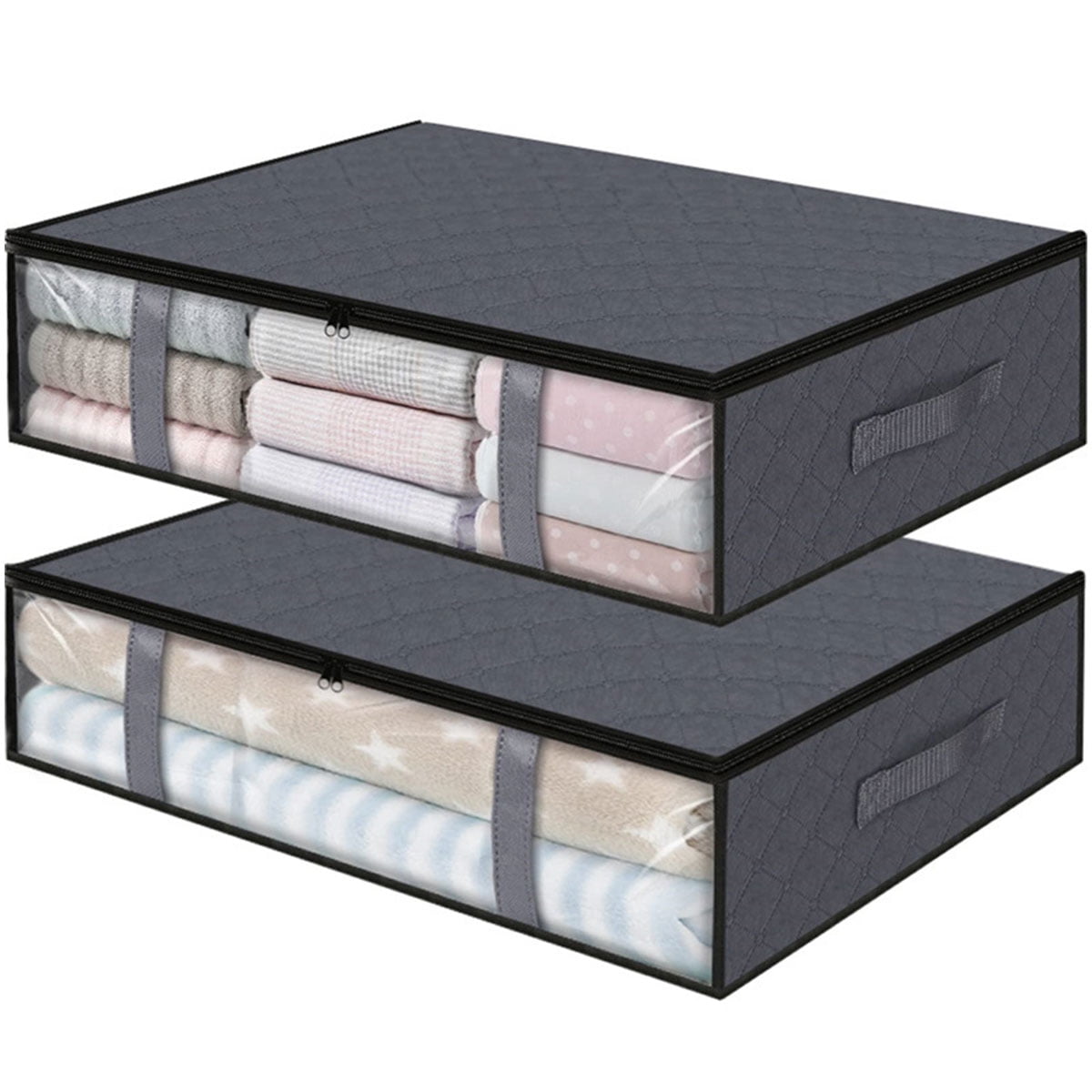Under Bed Storage Bag Containers Clothes Box Underbed Organizer Non-Woven 