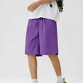 thumbnail image 2 of YLSDY Fashion Men's Workout Shorts 5 Inch Casual Sports Quick Dry Running Gym Training Short Pants Elastic Drawstring with Pockets Purple XXXL, 2 of 7