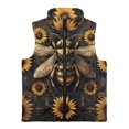 thumbnail image 4 of Xoenoiee Bee Sunflower Print Teen Girls Fleece Vest, Sleeveless Stand Collar Jacket with Zipper and Pockets, Cute Winter Fall Outerwear, 5-6 Years, 4 of 7