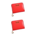 thumbnail image 1 of Minnieouse Tarjetero pequeño y elegante para un fácil acceso, carteras pequeñas, monederos, monederos fáciles de guardar en la bolsa, color Melon rojo 2Conjunto, 1 of 6