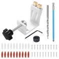 thumbnail image 1 of Tignapoo Woodworking Drill Guide for 15° Angled Holes - Adjustable Positioning Tool for Furniture Assembly, Durable Aluminum Alloy Construction, Easy to Use and Install, Versatile Drill Locator Set, 1 of 6