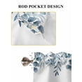 thumbnail image 6 of Blue Eucalyptus Leaves Living Room Curtains 2 Panel, Watercolor Spring Summer Botanical Cafe Window Treatment, Extra Long Farmhouse Bedroom Bathroom Kitchen Curtains Drapes 104"x72", 6 of 6