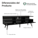 thumbnail image 4 of Mueble Mesa Para Tv Rack Madesa Hasta 65'' Negro Madesa Londres, 4 of 9