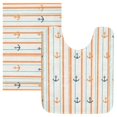 thumbnail image 7 of Yayeee Bath Rugs for Bathroom Floor Set of 2 Non Slip Fluffy Soft Absorbent Mat, Beige Nautical Pattern, 7 of 7