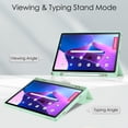 thumbnail image 4 of Case for Lenovo Tab M10 Plus 3rd Gen 10.6" 2022 (TB-125F/TB-128F) with [S Pen Holder], [Tri-Fold Flip Kickstand] Shockproof Protective Transparent Clear Back Tablet Cover, Mintgreen, 4 of 8
