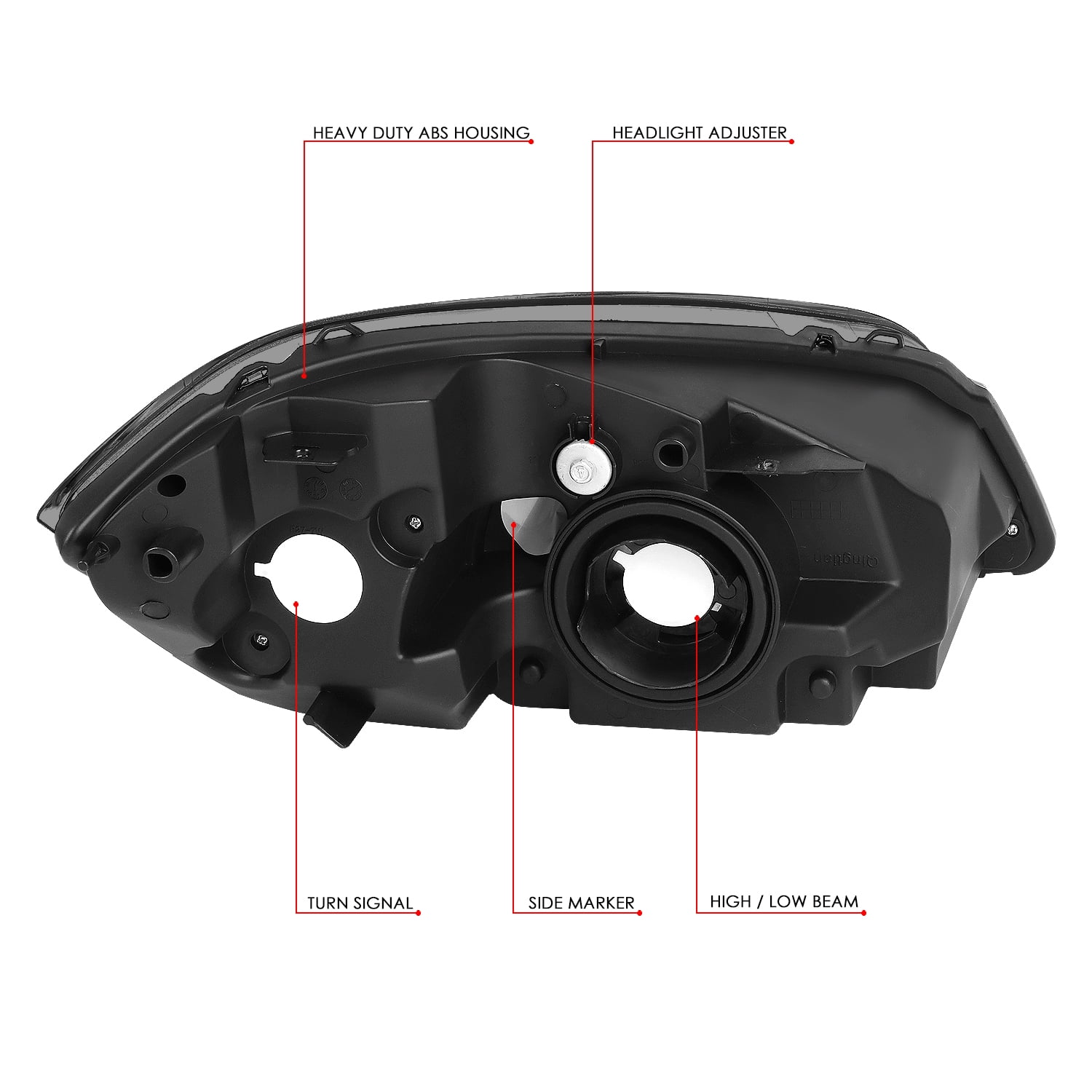 DNA Motoring HL LB HA98 CH CL1 For 1998 To 2002 Honda Accord LED DRL Light Bar Headlight Chrome Housing Clear Corner Headlamp 99 00 01 Left Right - View #6