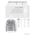 thumbnail image 4 of Hat and Beyond Mens Checkered Long Sleeve Button Down Urban Fashion Flannel Shirt, 4 of 4
