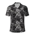 thumbnail image 2 of Daiia Rose Flowers Pattern Men’s Polo Shirts,Solid Deck Shirt,Classic Fit, Breathable Cotton Polo for Casual and Sport Wear-4X-Large, 2 of 7
