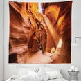 thumbnail image 1 of America Tapestry, Antelope Canyon Exotic Look Dessert Tourism Prominent Landmark Art, Fabric Wall Hanging Decor for Bedroom Living Room Dorm, 5 Sizes, Redwood Pale Cinnamon, by Ambesonne, 1 of 1