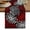 Red, variant on Blue White Table Runner, Abstract Grey Chrysanthemum Flower Floral Washable Cotton Linen Table Runners 36 Inches Long, Dresser Scarf Runner for Nightstand/End Tables/Round Tables 13''x36''