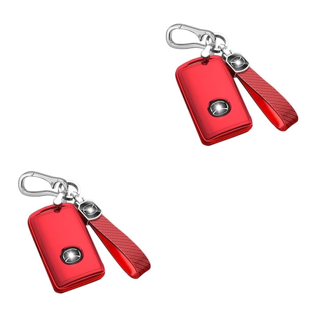 Kenally TPU Auto Key Fob Portátil Desmontable Elegante Reemplazo de accesorios de estuche protector Reemplazo para CX-5 / CX-30 / CX-9 2020-2021 Rojo Rojo 2piezas Kenally CBP376316