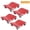 Red 4-piece set, variant on Vehicle Moving Dolly Wheel Dolly – 6000 lbs Capacity Set of 4, 16"x12" Steel Plates, 360° Rotating Nylon Wheels for Cars, Trucks, Trailers, Motorcycles – Heavy Duty Vehicle Mover, Red