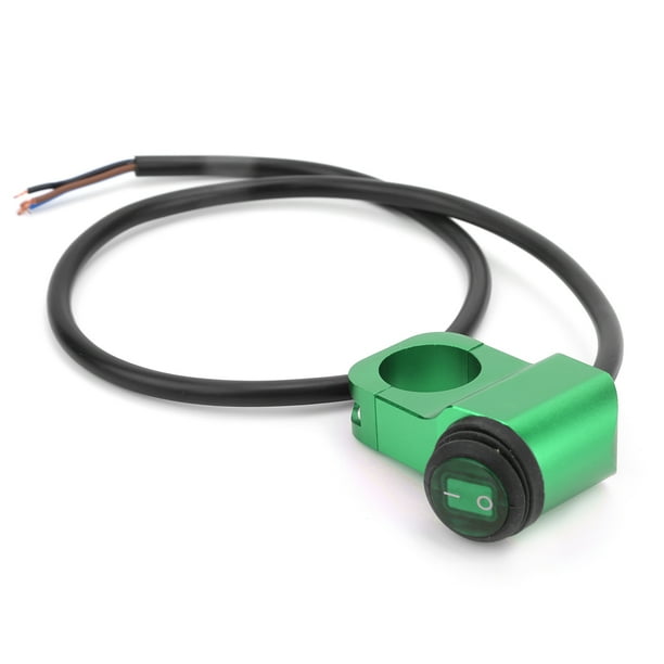 Control de luz antiniebla de faros delanteros de aluminio con encendido y apagado, toma de corriente ecológica, interruptor de encendido de motocicleta de 7/8 pulgadas a prueba de agua