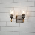 thumbnail image 5 of Lucas McKearn Felice 2-light Flame-shaped Metal Bath Vanity Light in Dark Bronze, 5 of 5