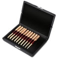 thumbnail image 1 of HUGFEGWE Oboe Reed Case Storage, Wooden + PU Leather Cover Reed Case Holder Storage Box for 10/12/20pcs Reeds Cover UA824-11475, 1 of 1