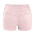 thumbnail image 4 of MIXUE Shorts For Women Summer Solid Color Low Waist Fold Over Skinny Pajamas Casual Bottom Sleep Womens Shorts Beachwear,Pink,XL, 4 of 4