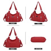 Angel Kiss Multi pocket womens shoulder bag with detachable straps