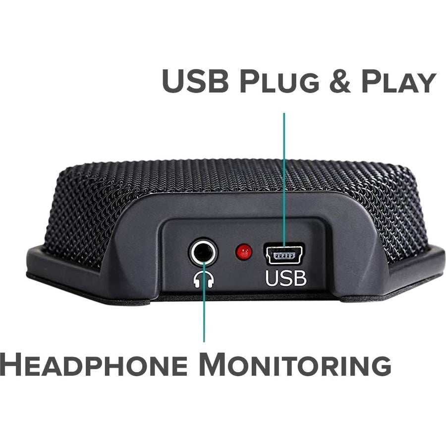Movo MC1000 USB Desktop Conference Computer Microphone with 180° / 20' Pickup Range for Windows & Mac