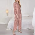 thumbnail image 4 of Disketp Pajamas Set Long Sleeve Sleepwear Womens Button Down Nightwear Pj Sets-Rose Gold Pink Glitter, 4 of 9