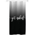 thumbnail image 1 of Stall Get Naked Shower Curtain Black Get Naked Grayish White to Black Funny Cute Art Fonts Words Fabric Machine Washable Bathroom Decor Set with Hook Bath Curtain 36 x 72 inches, 1 of 5