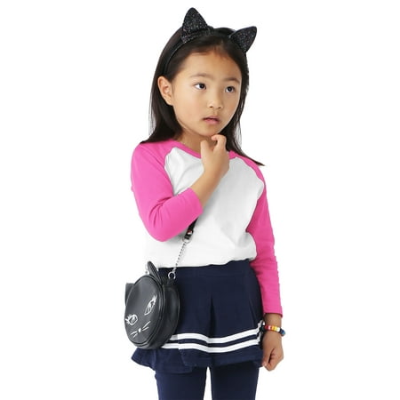 

Ma Croix Infant Raglan 3/4 Sleeve Cotton Tees Sports Baseball Jersey