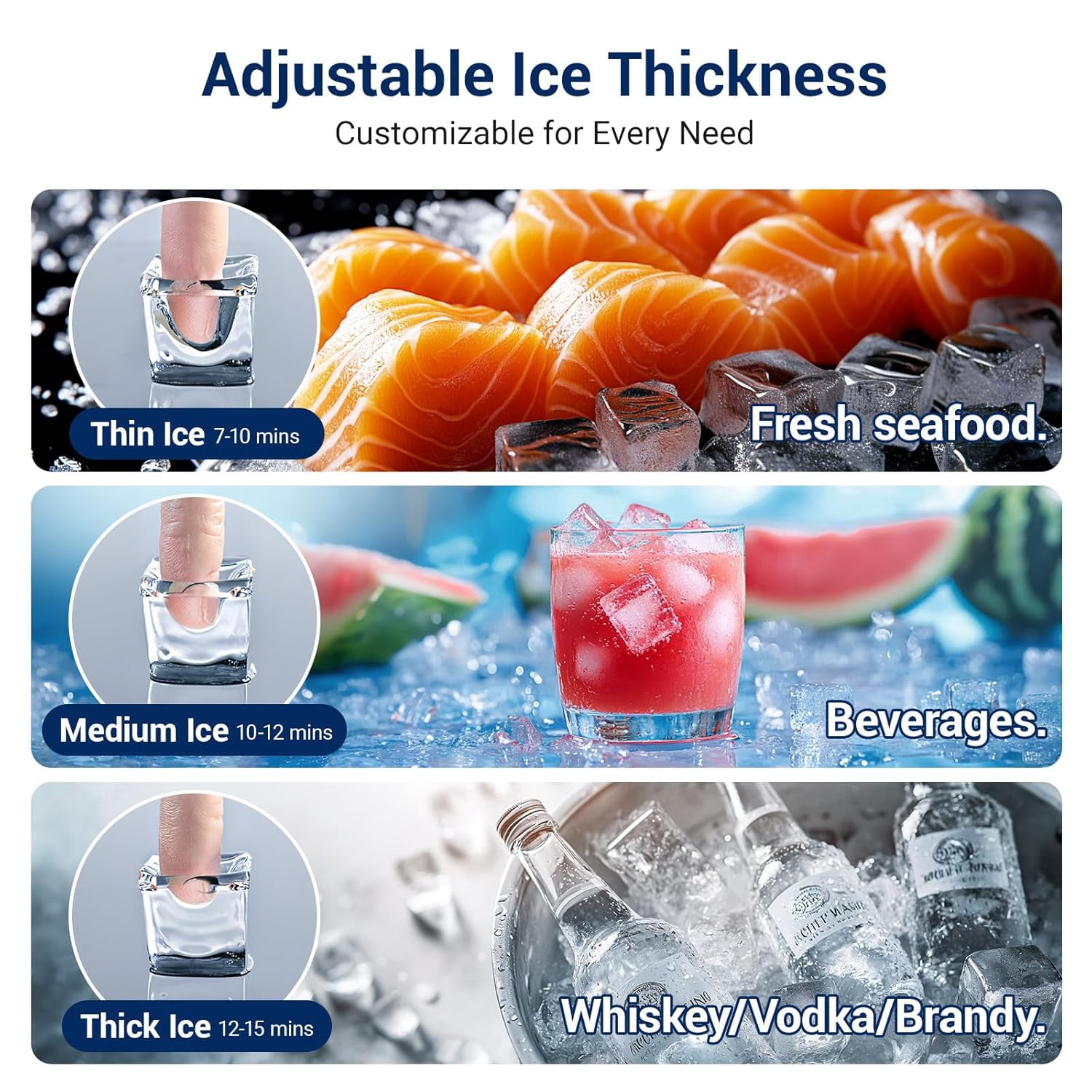 XUTUMM Commercial Ice Machine, 650Lbs/24H, ETL Approved, Auto-Cleaning Stainless Steel Ice Maker for Bars & Restaurants