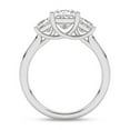 thumbnail image 3 of Silvago Jewelry 2.13 Ct Princess Cut Engagement Ring - 14K White Gold Plated Solitaire with Side Moissanite - 3-Stone Wedding Ring for Women Featuring Moissanite Gemstone, 3 of 3