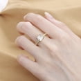 thumbnail image 2 of Womens Square Four-Claw Simulated Diamond Ring, Simple Fashion Copper Geometric Ring for Women, 2 of 8