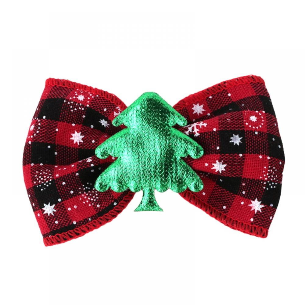 Christmas Disney's Princess' hair bow 6" red green white & black Barr/clip 