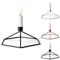 thumbnail image 4 of 3D Portavelas candeliere de Tealight Geométrico de Metal Duradero Decoración Blanco Soledad Tenedor de vela geométrica 3D, 4 of 10