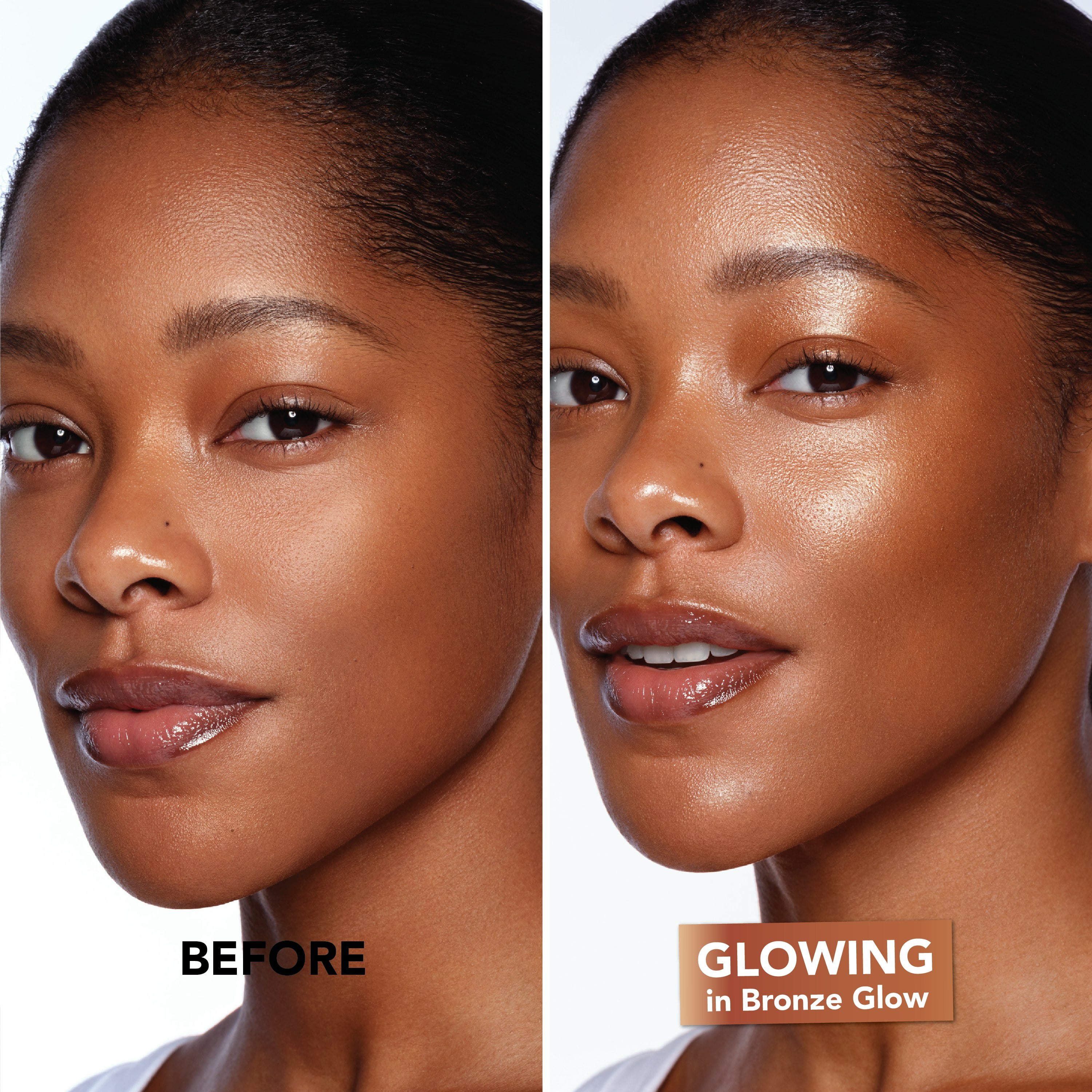 Hard Candy Just Glow Face Luminizer, Bronze Glow, Sheer Color, All Skin Tones, Niacinamide