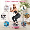 thumbnail image 5 of Resenkos Whole Body Vibration Plate Machine with 10 Speeds - Pink, 5 of 8