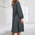 thumbnail image 7 of Homenesgenics Maxi Dresses for Women Plus Size Women's Fall Causual Winter Lace Floral Long Sleeve Round Neck Mid Calf Dress Blue XL, 7 of 7