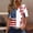 Multicolor-AA, variant on Daiosportswear Ladies' Independence Day Printed Button Short Sleeved V-Neck Top/Shirt Multicolor-FF L(L)